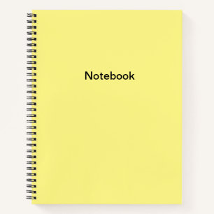 Schlicht-Gelbes Notebook Notizbuch