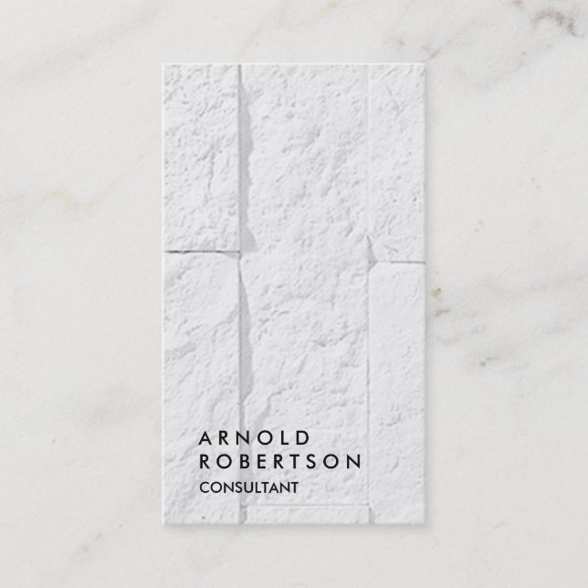 Schlicht Grau Wall Moderne Consultant-Visitenkarte Visitenkarte (Vorderseite)