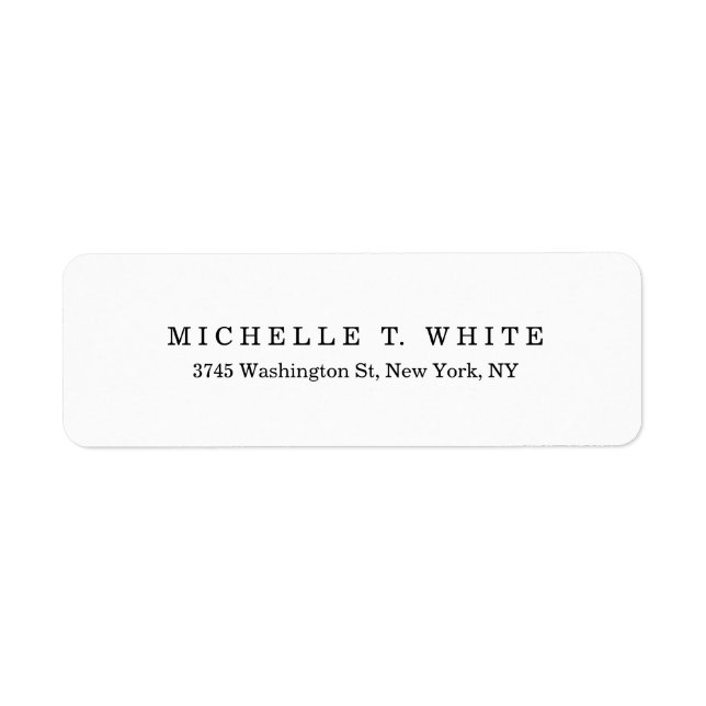 Schlicht klassisches Schwarz-weißes Minimalistisch (Vorne)