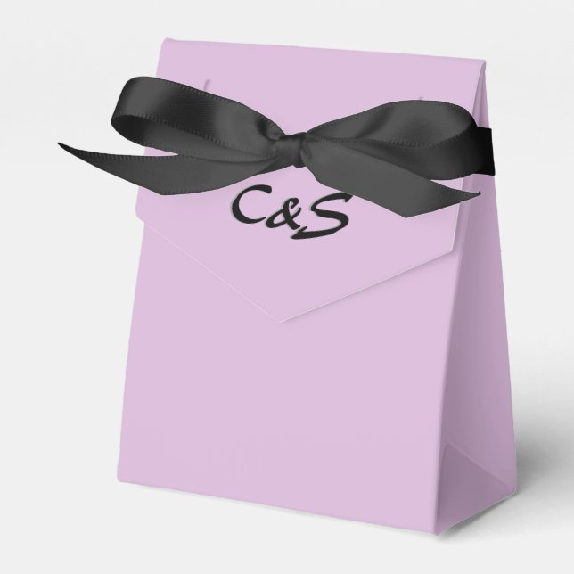 Schlicht Lavendel Mit Monogramm Gevor Box Geschenkschachtel (Vorderseite)