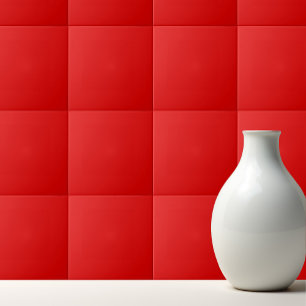 Schlicht leuchtend kräftig Rot Fliese