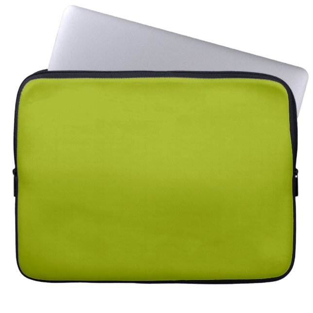 Schlicht Lime Green Laptopschutzhülle (Vorderseite)