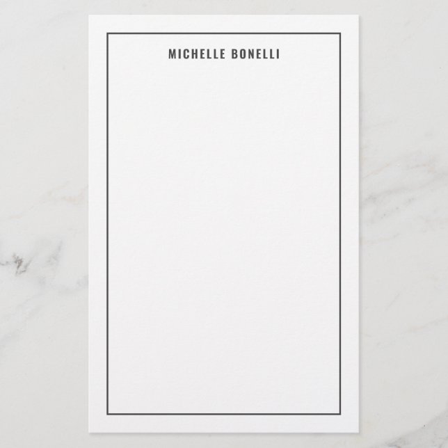 Schlicht Minimalistische Beruflich Moderne Briefpapier (Vorderseite)