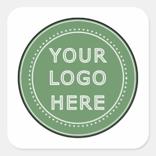 Schlicht, modern, poliert und anpassbar. quadratischer aufkleber