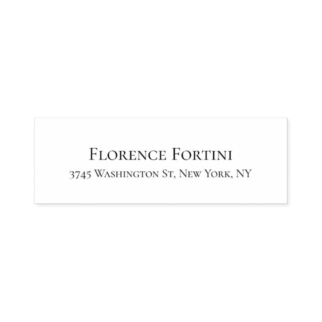 Schlicht Modern Schwarz/Weiß Minimalistisch einfac Permastempel (Design)