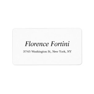 Schlicht Modernes Schwarz/Weiß Minimalistisch Adressaufkleber