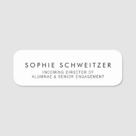 Schlicht Namensschild