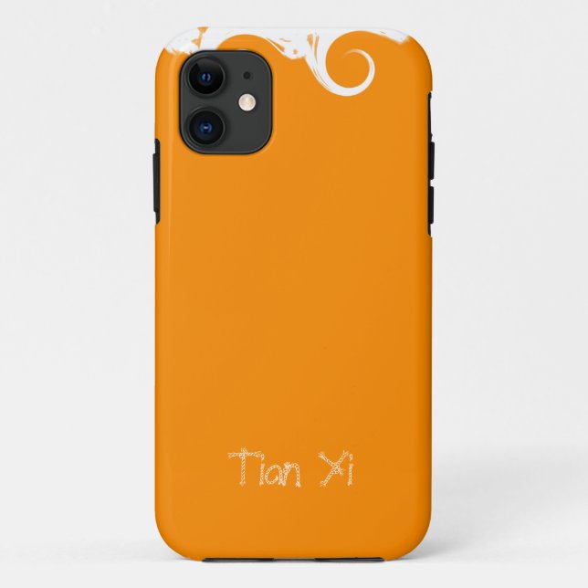 Schlicht Orange Beruflich Elegante Moderne Case-Mate iPhone Hülle (Rückseite)