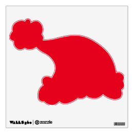 Schlicht Red Color Santa Wall Decal