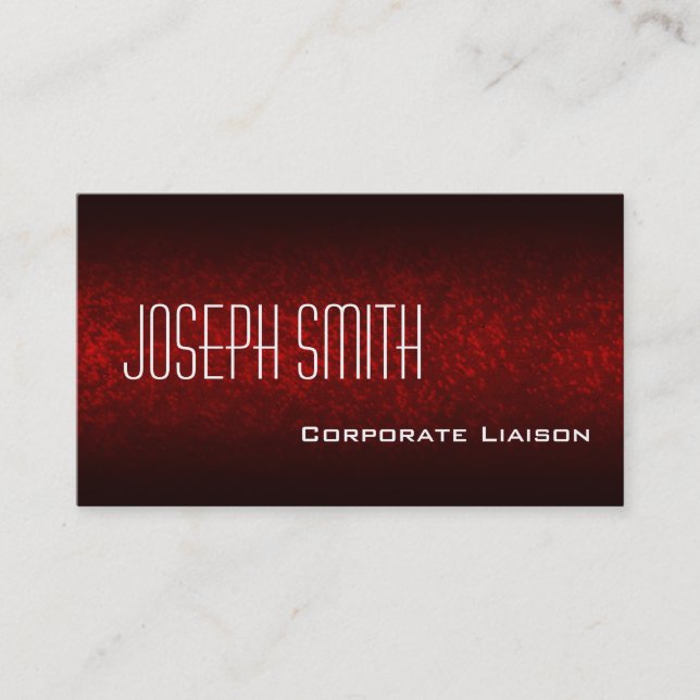 Schlicht Red Modern Beruflich Business Cards Visitenkarte (Vorderseite)