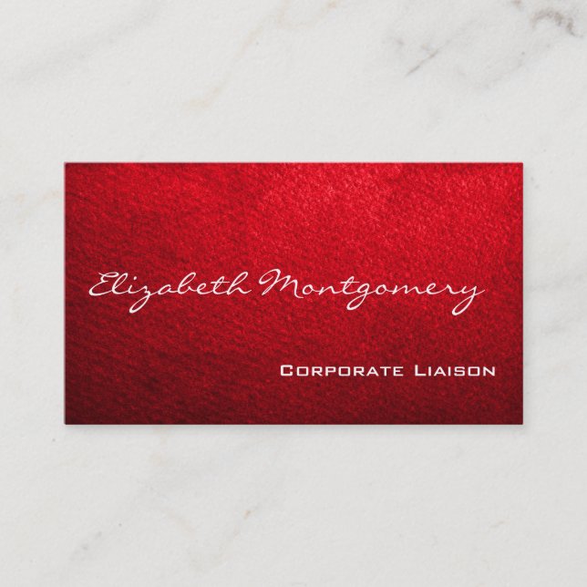 Schlicht Red Modern Beruflich Business Cards Visitenkarte (Vorderseite)