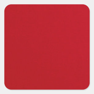 Schlicht rote Farbe Quadratischer Aufkleber