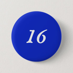 Schlicht Royal Blue 16 Button