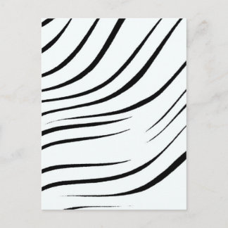 Schlicht Schwarz-Weiß Postkarte