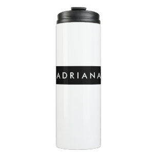 Schlicht Schwarz-weißer Beruflicher Minimalistisch Thermosbecher