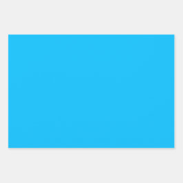 Schlicht Sky Yonder Cerulean Blue Shades 3 Tones Geschenkpapier Set