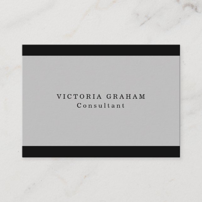 Schlicht Trendy Gray Black Beruflich Creative Visitenkarte (Vorderseite)