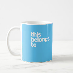 schlicht und einfach, blau kaffeetasse