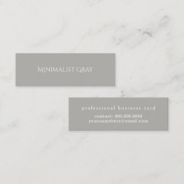 schlicht und elegant, minimalistisch grau mini visitenkarte