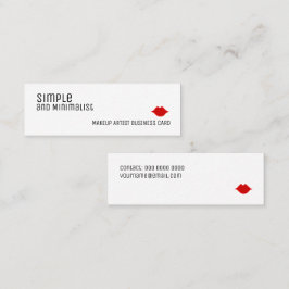 schlicht und minimalistisch mini visitenkarte