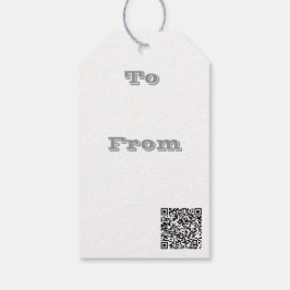 Schlicht und schlicht in der Farbe weiß klassisch Geschenkanhänger