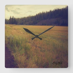 schlicht und wald quadratische wanduhr