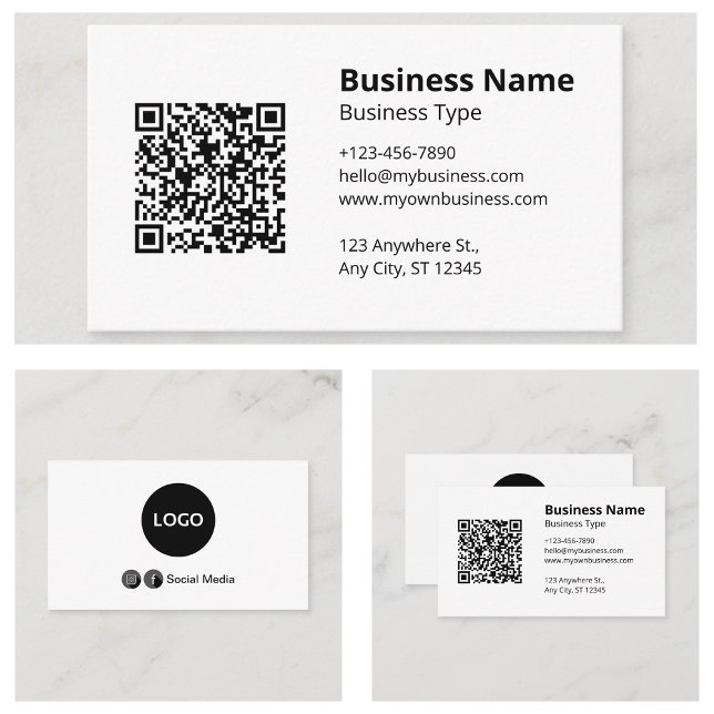 Schlicht Visitenkarte (Plain White Business Cards)