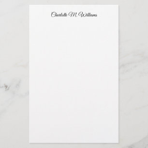 Schlicht-weiß Minimalistisch Beruflich Briefpapier