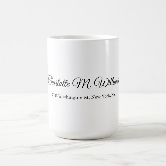 Schlicht-weiß Minimalistisch Beruflich Kaffeetasse (Mittel)