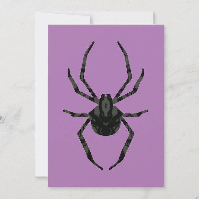 Schlichte Alte Spinne Einladung (Vorderseite)