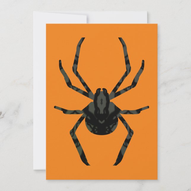 Schlichte Alte Spinne Einladung (Vorderseite)