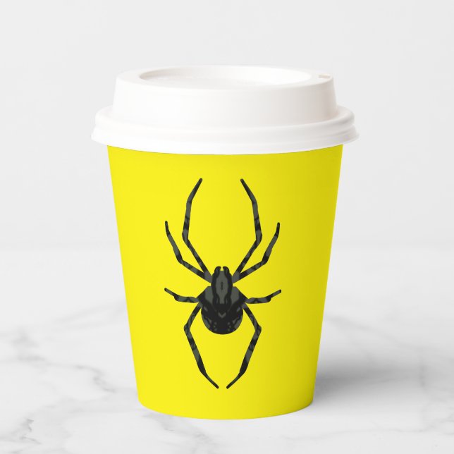 Schlichte Alte Spinne Pappbecher (Vorderseite)