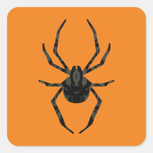 Schlichte Alte Spinne Quadratischer Aufkleber (Vorderseite)