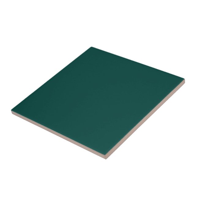 Schlichte Aquamarine grüne Solid Color Tile Fliese (Seite)