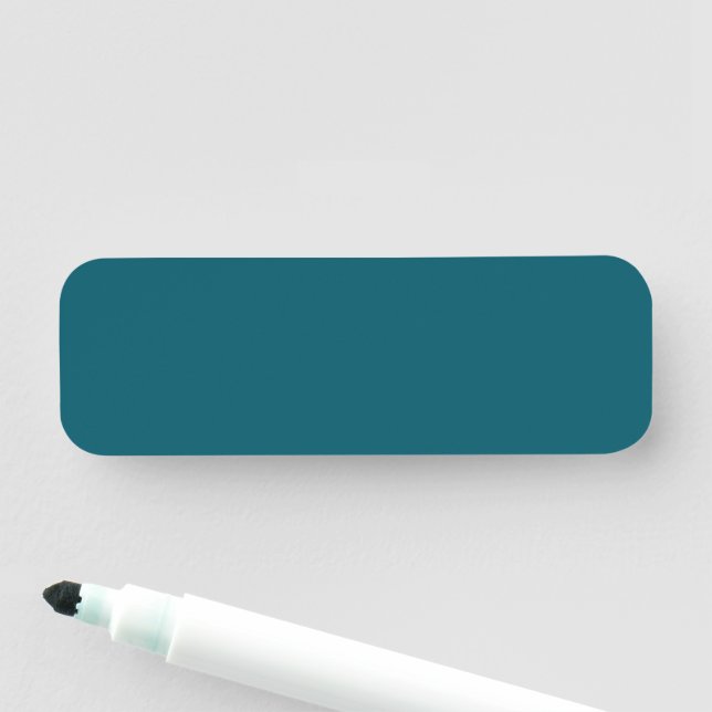 Schlichte aquamarine Pfau in fester Farbe Namensschild (Beispiel)