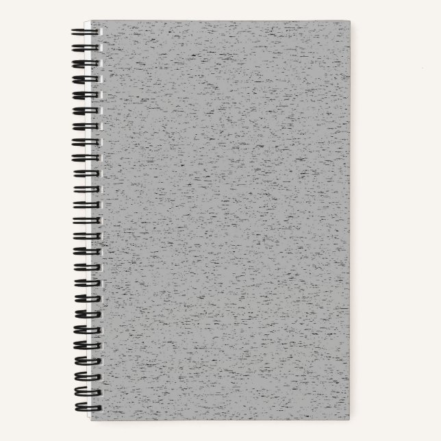 Schlichte Aschefarbe Notizbuch (Vorderseite)