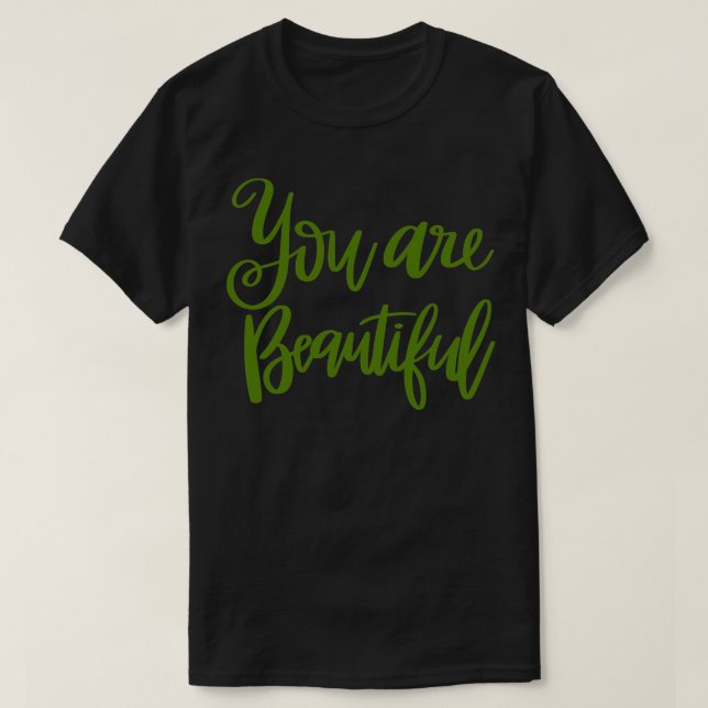 Schlichte Avocado-Farbe T-Shirt (Design vorne)