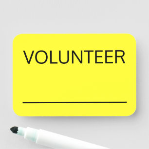 Schlichte Bezeichnung "VOLUNTEER" Namensschild