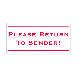 Schlichte "Bitte zurück zum Absender!"Briefmarke Permastempel