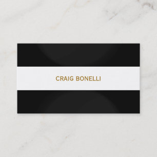 Schlichte Black Gray White Strip Visitenkarte