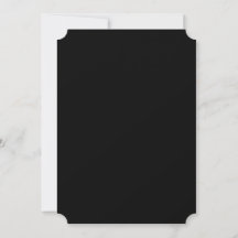 Schlichte Black Ticket Corner Blank Wedding
