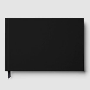 Schlichte Blank 9" x 6" Foil Black Wedding Gästebu Gästebuch