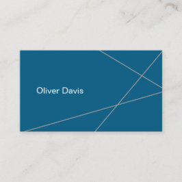 Schlichte Blue Business Card Visitenkarte