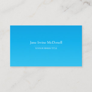 Schlichte Blue Business Card Visitenkarte