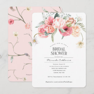 Schlichte böhmische Blumenpracht, schicke Gartenbr Einladung