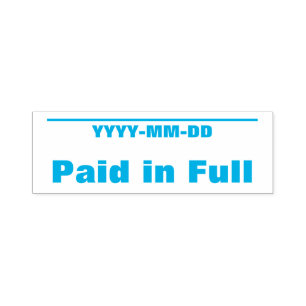 Schlichte Briefmarke "Bezahlt in voller Ausführung Permastempel