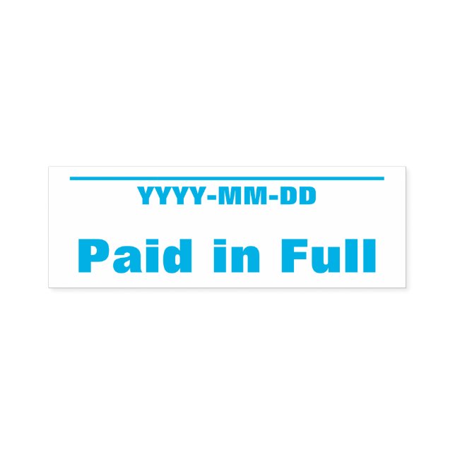 Schlichte Briefmarke "Bezahlt in voller Ausführung Permastempel (Design)