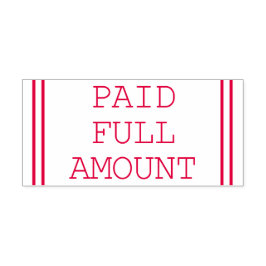 Schlichte Briefmarke "BEZAHLTER VOLLBETRAG" Permastempel