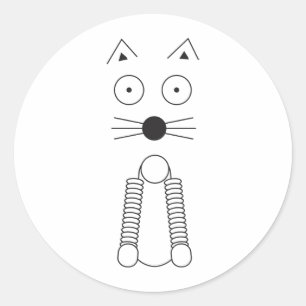 SCHLICHTE CAT RUNDER AUFKLEBER