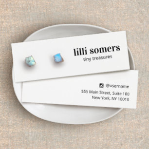 Schlichte Display-Karte "Stud Earring Juwelier"